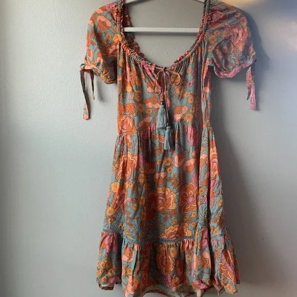 NINE LIVES BAZAAR retro-inspired 'Sadie Mini Dress' in Opal RARE! - Picture 1 of 4